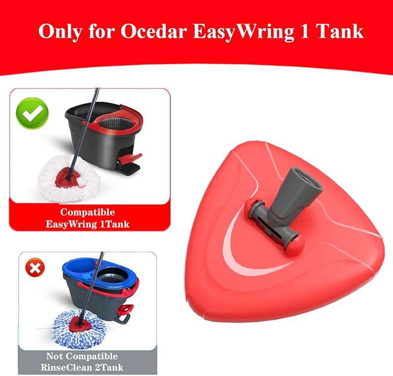 Spin Mop Base Compatible with O-Cedar Easywring 1 Tank,Spin Mop Replacement Head Cover for Ocedar Mop Attachment Parts, Easy to Replace - Image 2