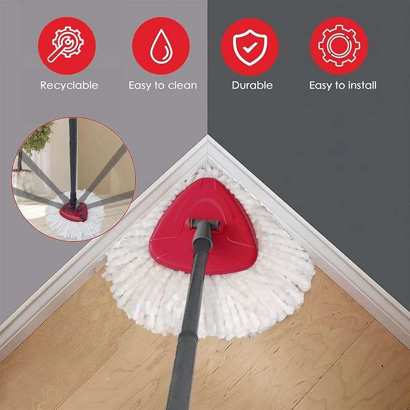Spin Mop Base Compatible with O-Cedar Easywring 1 Tank,Spin Mop Replacement Head Cover for Ocedar Mop Attachment Parts, Easy to Replace - Image 5