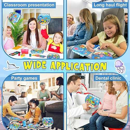 Summer Craft Kits for Kids Make A Ocean Animals Worlds Stickers Scene, Summer Craft Under The Sea Scene Sticker Shark Tropical Fish Sea Animal Bulk Set for Home Classroom Game Activities (24Set) - Image 7