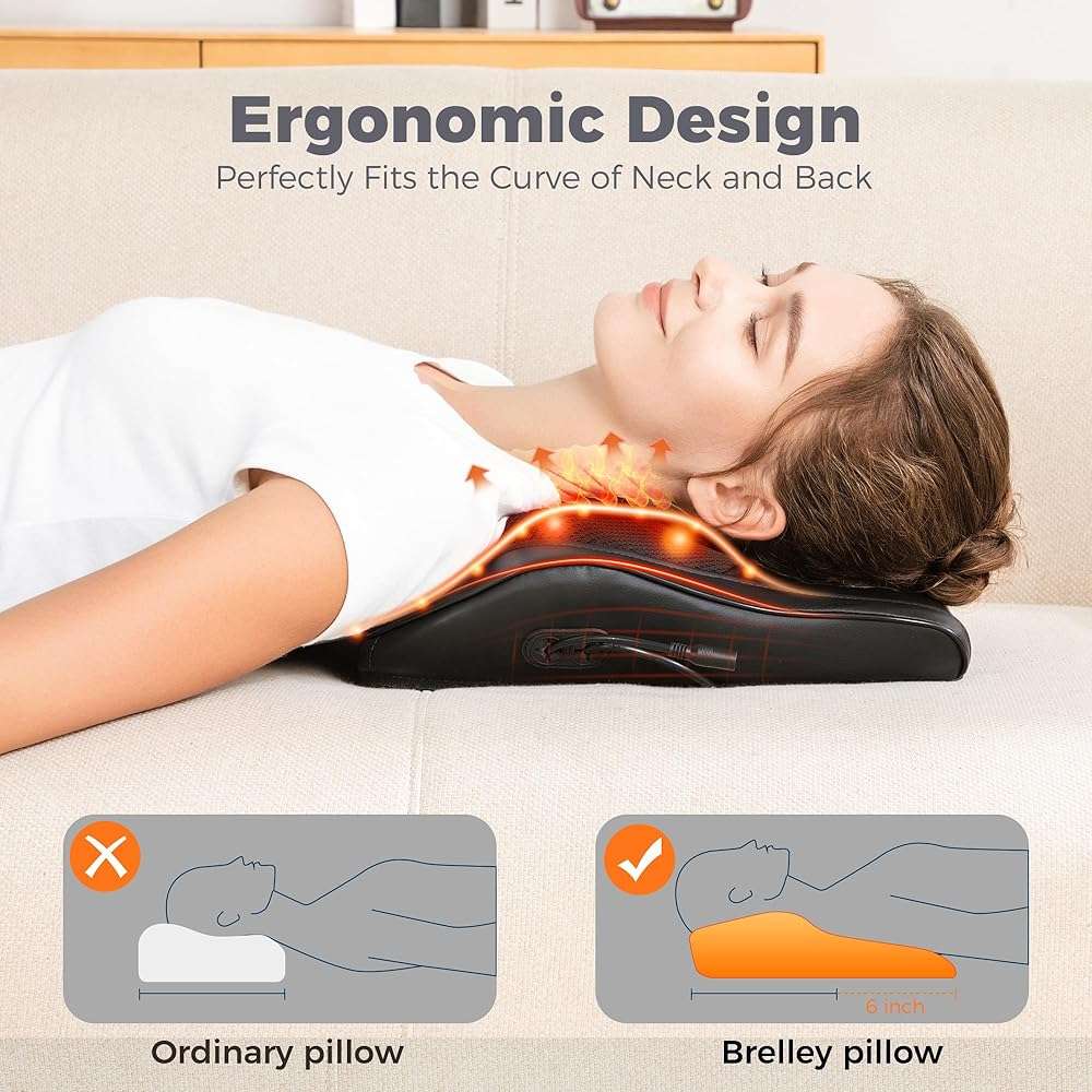 Brelley Neck and Back Massager for Pain Relief Deep Tissue with Heat, Shiatsu Shoulder Massager with Bi-Directional Rotating Head for Neck, Back, Shoulders, and Legs - Image 3