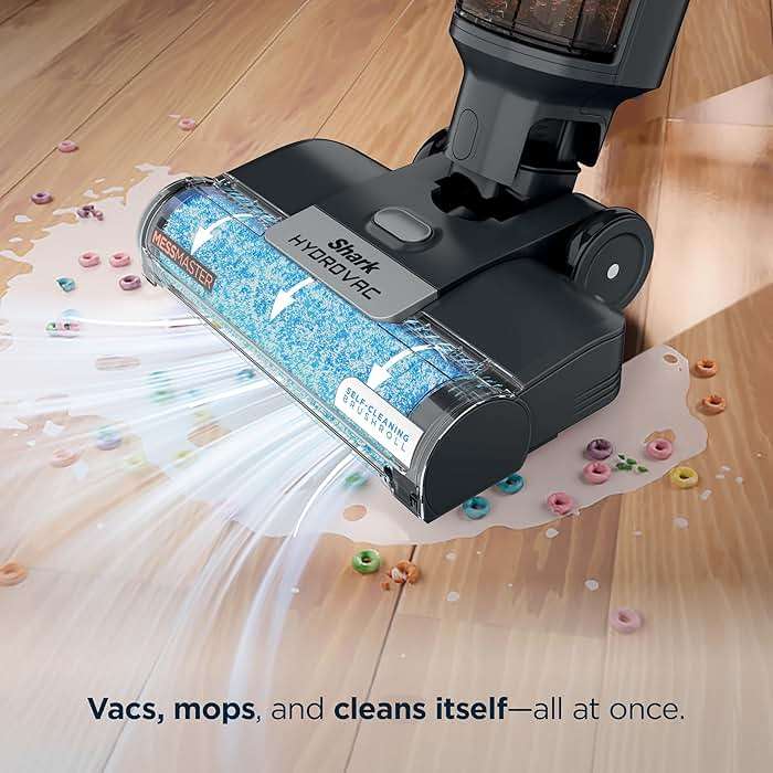 Shark | Wet Dry Vacuum Cleaner | Vacuum and Mop Combo | HydroVac MessMaster | 3-in-1 Self-Cleaning + Powerful Suction | 2 Brushrolls & 2 Solutions Included | Hardwood Floor & Area Rug Cleaner | AW261 - Image 2