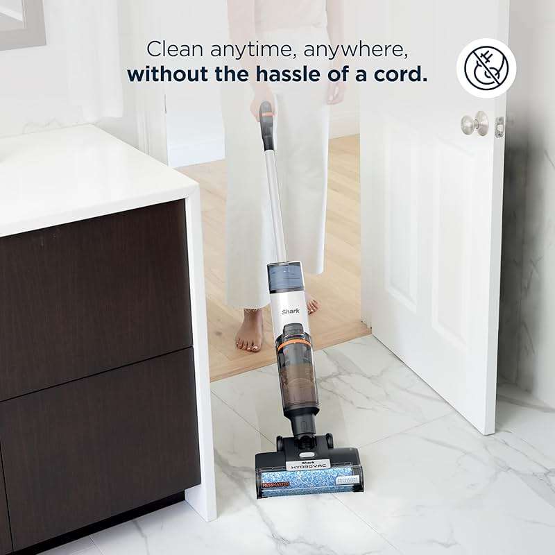 Shark | Wet Dry Vacuum Cleaner | Vacuum and Mop Combo | HydroVac MessMaster | 3-in-1 Self-Cleaning + Powerful Suction | 2 Brushrolls & 2 Solutions Included | Hardwood Floor & Area Rug Cleaner | AW261 - Image 6