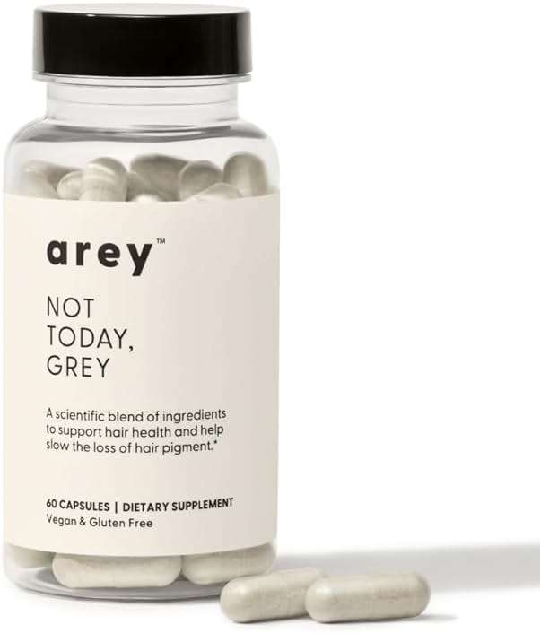 Arey Not Today, Grey Daily Hair Supplement for Women & Men | Slows Grey Hair Growth in 3–6 Months | Support for Thicker, Healthier Hair | Biotin, B + D Vitamins | Vegan & Gluten-Free (1 Month) - Image 1