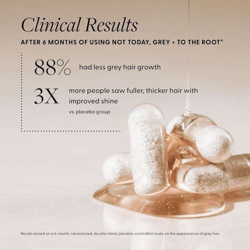 Arey Not Today, Grey Daily Hair Supplement for Women & Men | Slows Grey Hair Growth in 3–6 Months | Support for Thicker, Healthier Hair | Biotin, B + D Vitamins | Vegan & Gluten-Free (1 Month) - Image 3