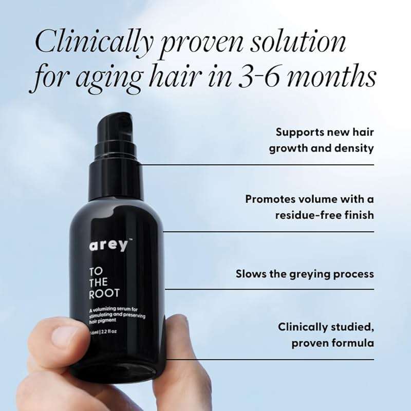 Arey To The Root Hair Serum for Women & Men | Slows Grey Hair Growth & Preserves Pigment in 3–6 Months | Non-Greasy Scalp Serum for Healthier, Fuller-Looking Hair | Vegan & Oil-Free Formula (1 Month) - Image 3