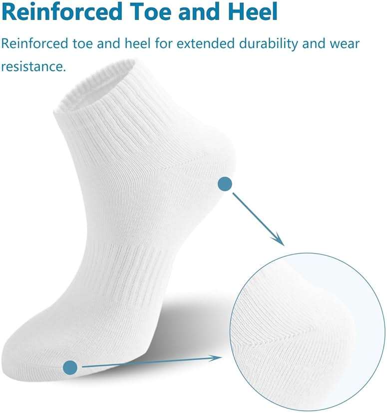 Irisbear Ankle Socks for Women, Cotton Gym Socks Thin Running Socks 5 Pairs - Image 4