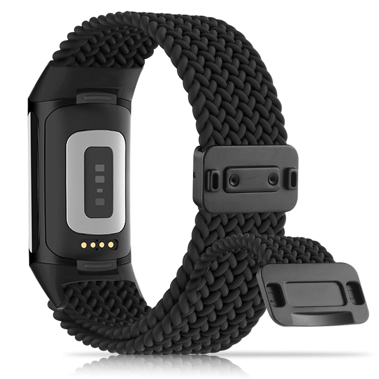 Huadea Magnetic Braided Nylon Compatible with Fitbit Charge 6 Bands/Fitbit Charge 5 Bands for Women Men, Soft Sport Stretchy Breathable Strap Replacement Wristband for Charge 6/Charge 5 - Image 1