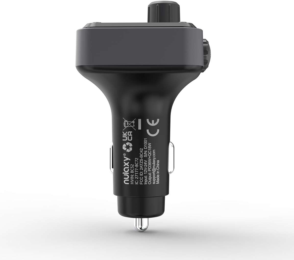 Nulaxy 54W Bluetooth 5.3 Car Adapter Charger 4-Port Fast Charging [PD36W & QC3.0 18W], Wireless Radio FM Transmitter with Deep Bass Player, 5 Colors LED Backlit, Hands-Free Calling, Support USB Drive - Image 9