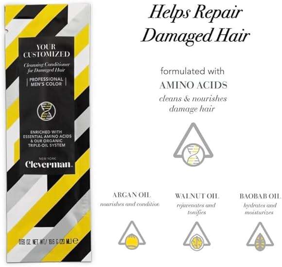 CLEVERMAN Men's Cleansing Conditioner for Damaged Hair, 20mL (Sample Size) - Image 3