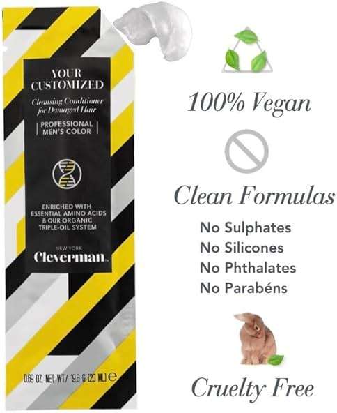 CLEVERMAN Men's Cleansing Conditioner for Damaged Hair, 20mL (Sample Size) - Image 4