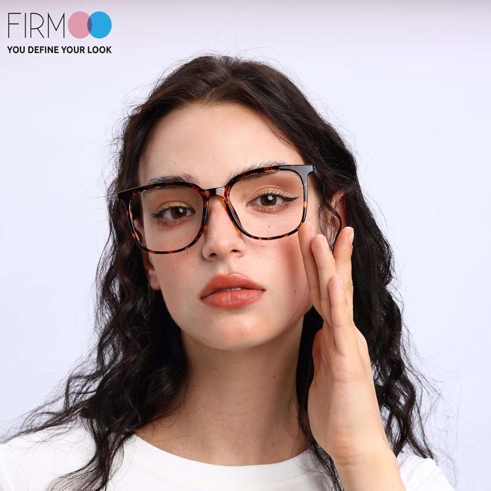 Firmoo Oversized Blue Light Blocking Glasses for Women/Men, Large Square Frame Computer Glasses for Screens - Image 2