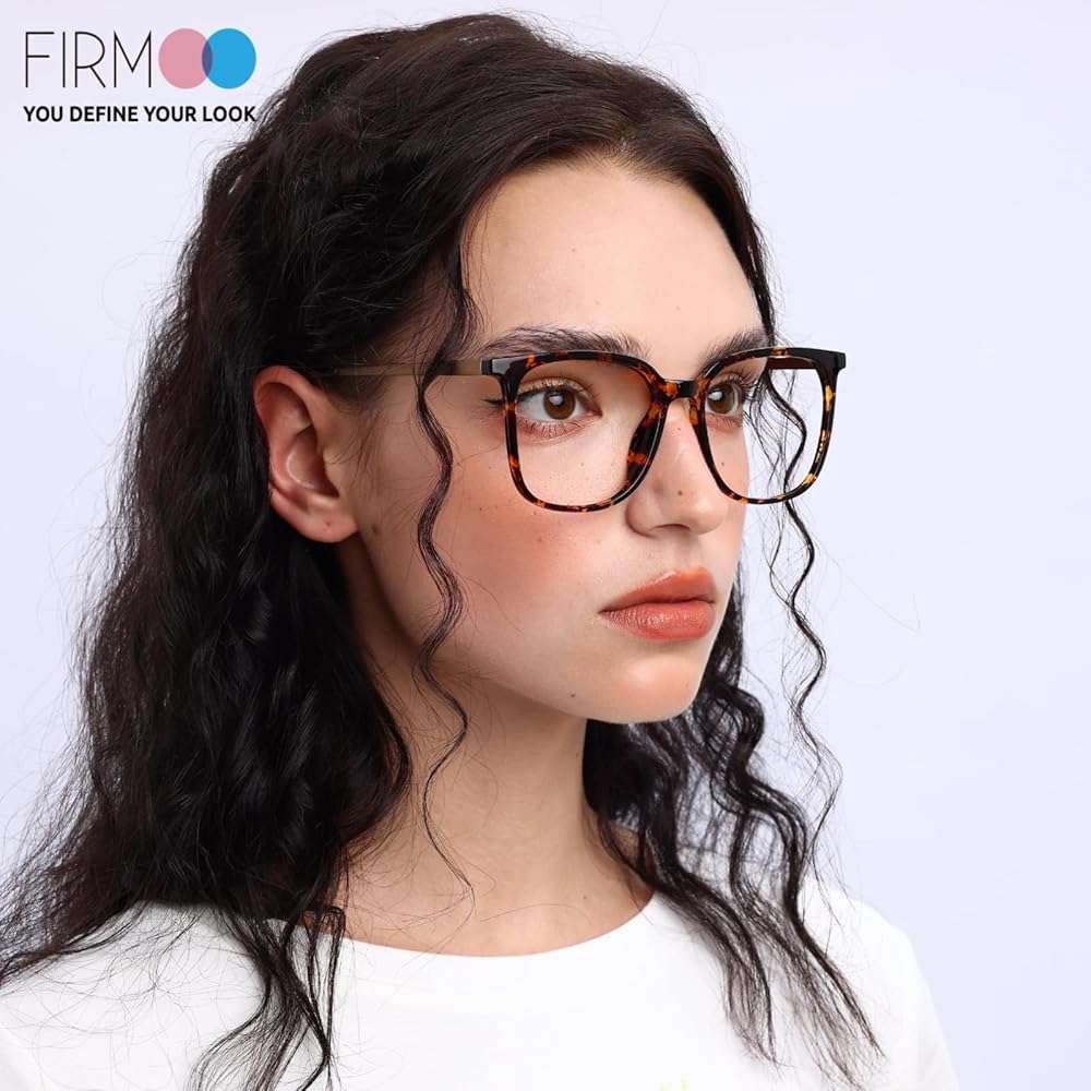 Firmoo Oversized Blue Light Blocking Glasses for Women/Men, Large Square Frame Computer Glasses for Screens - Image 3