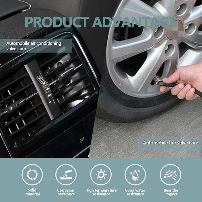 102Pcs Air Conditioning Valve Core - Valve Cores Accessories A/C R12 R134a Accessories Kit, Automotive Air Conditioning Refrigeration Tire Valve Stem Cores Repair Tool Assortment Kit - Image 5