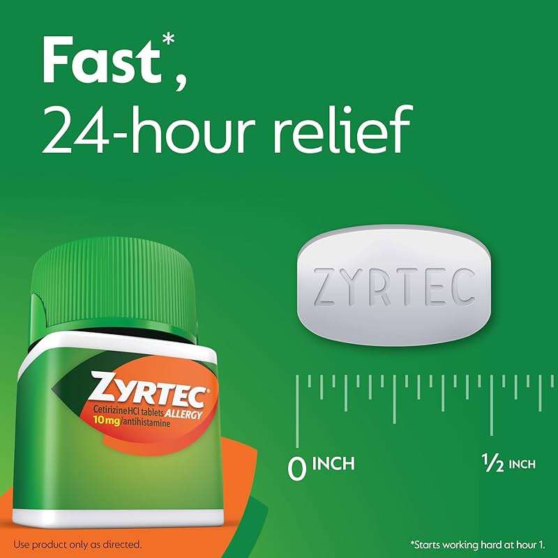 Zyrtec 24 Hour Allergy Relief Tablets, Cetirizine Tablets for Symptoms Like Sneezing, Runny Nose, Itchy, Watery Eyes, 90-Count Size Plus 3x1-Count Packs - Image 7