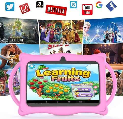 BYANDBY Tablet for Kids | 7 inch | Android 12 | Parental Control | Kids Tablet | 4GB+32GB+2TB Expand | Shockproof Case | Dual Camera | Eye-Friendly Screen | Educational | Games | Blue - Image 5