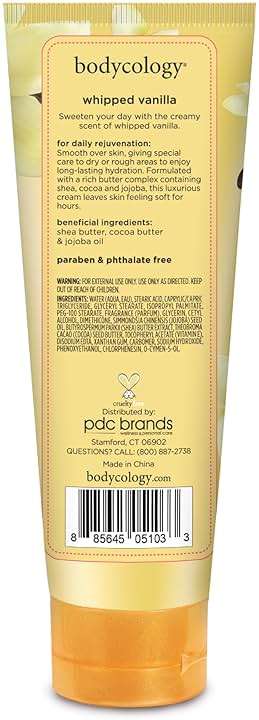 Bodycology Shea Butter Body Cream, Whipped Vanilla, 8 oz - Image 8