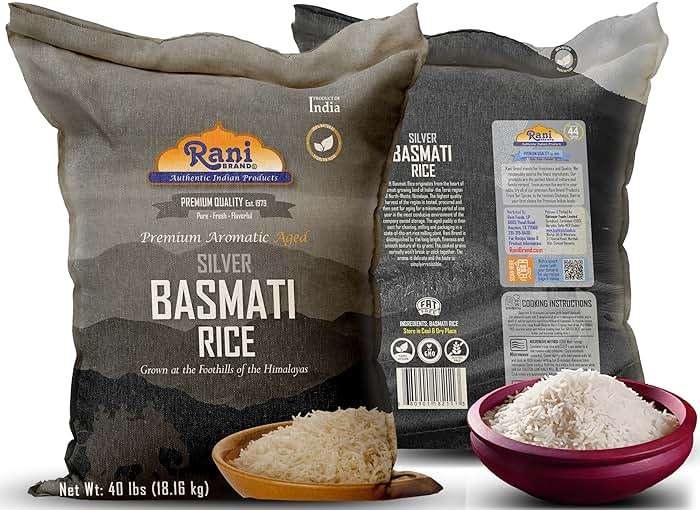 Rani Silver White Basmati Rice Extra Long Aged 40-Pound Bag, 640oz (40lbs) 18.16kg ~ All Natural | Gluten Friendly | Vegan | Indian Origin | Kosher | Export Quality - Image 9