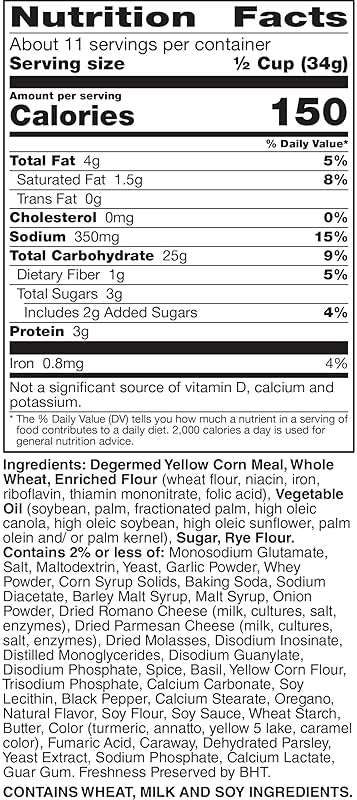 Chex Mix Bold Garlic and Herb Snack Mix, Family Size, Snacks, 13.5 oz - Image 2
