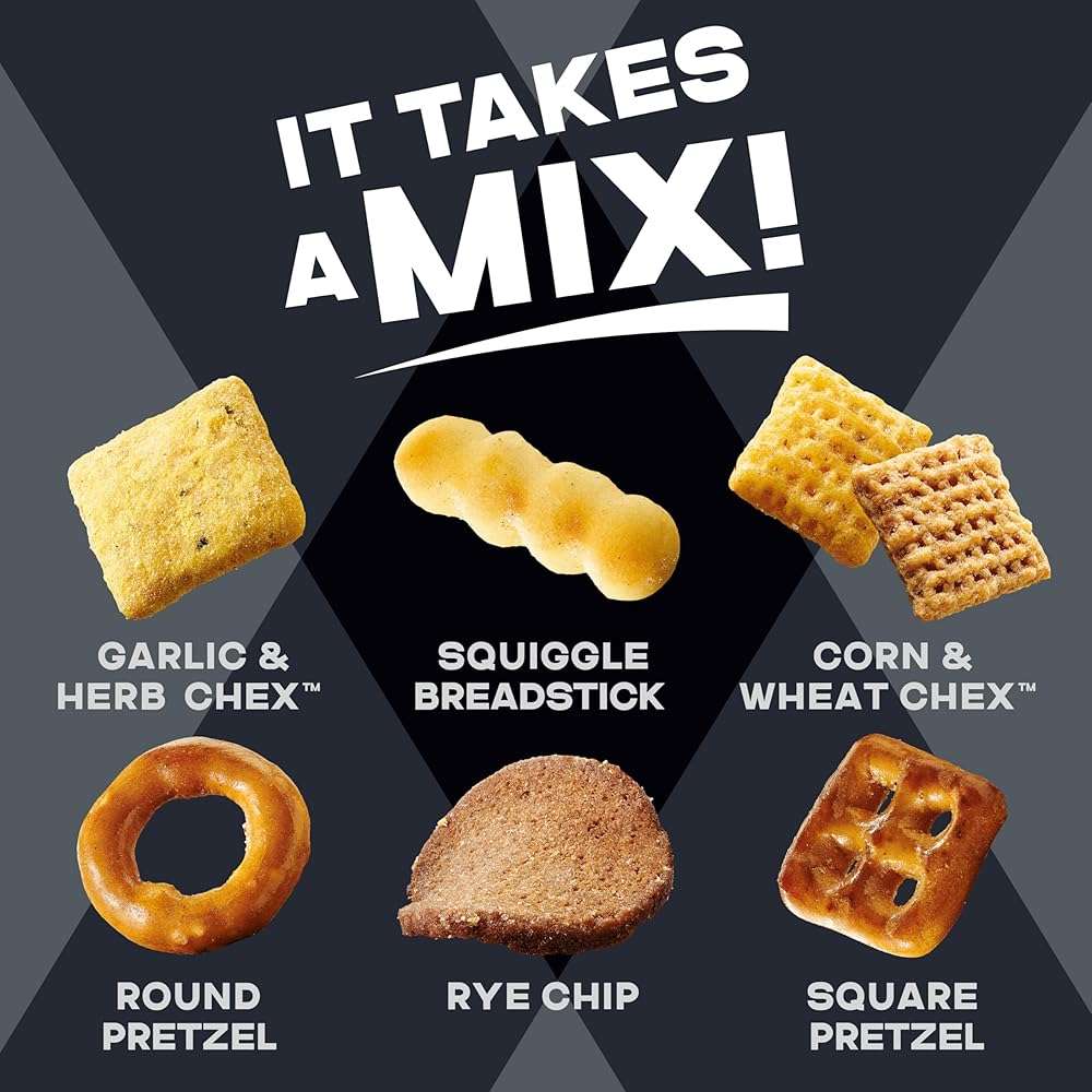 Chex Mix Bold Garlic and Herb Snack Mix, Family Size, Snacks, 13.5 oz - Image 4