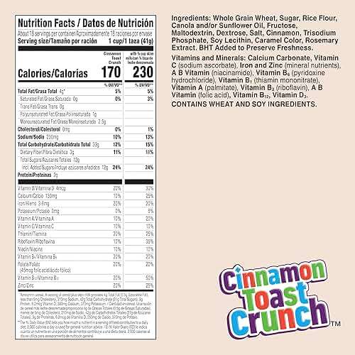 Cinnamon Toast Crunch Breakfast Cereal, Crispy Cinnamon Cereal, Mega Size, 27 oz - Image 2