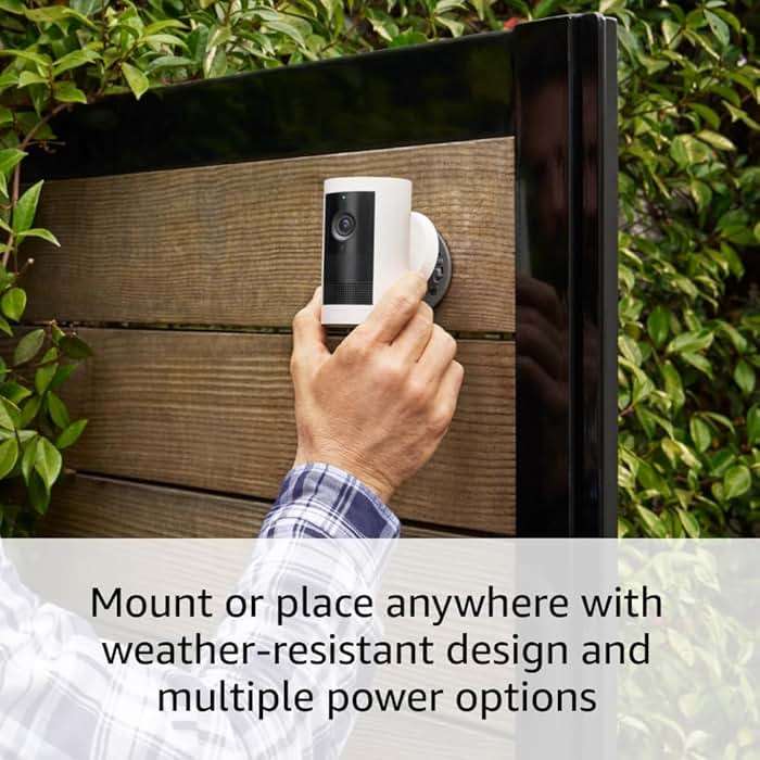 Ring Outdoor Cam Plus, Battery (newest model), Home or business security, Wide-Angle 2K Video with Ring Vision, Low-Light Sight for full-color night vision, Mount-Anywhere Versatility, Black - Image 5