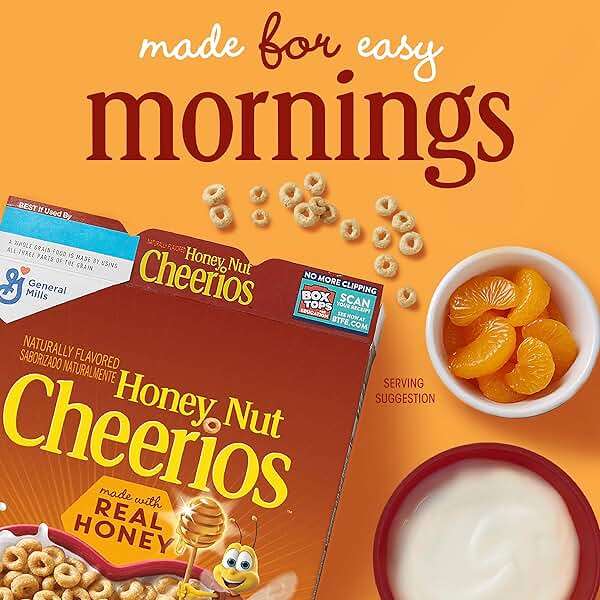 Honey Nut Cheerios, Heart Healthy Gluten Free Breakfast Cereal with Whole Grain Oats, Mega Size, 27.2 oz - Image 5