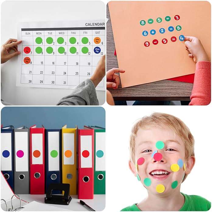 4000 Pcs Color Dot Stickers - 3/4" Round Coded Labels for Organization in Office, Classroom, or Home Teaching Events, Garage Sales & More- Polka Dot Label Stickers. - Image 5