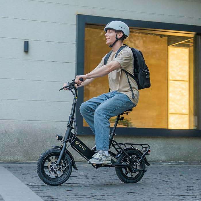 DYU Electric Bike for Adults Teens, Folding Electric Bicycle,Commuter City E-Bike with 350W Motor and 36V 7.8Ah Battery,3 Levels Assist, Dual Disc Brakes - Image 2