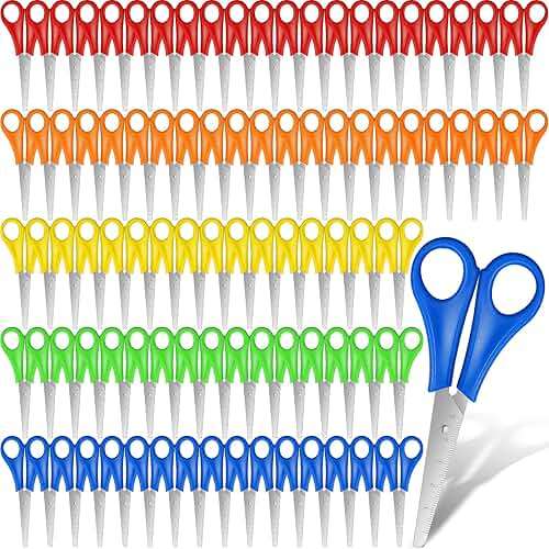 200 Pcs Kids Scissors Bulk - 5'' Student Safety Scissors, Stainless Steel, Blunt Tip, For School, Office & Craft Projects - Image 1