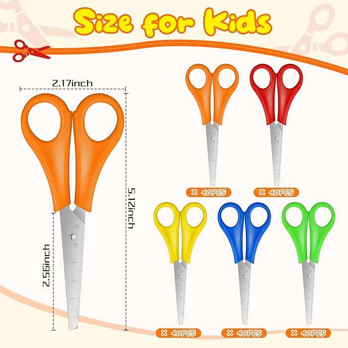 200 Pcs Kids Scissors Bulk - 5'' Student Safety Scissors, Stainless Steel, Blunt Tip, For School, Office & Craft Projects - Image 3