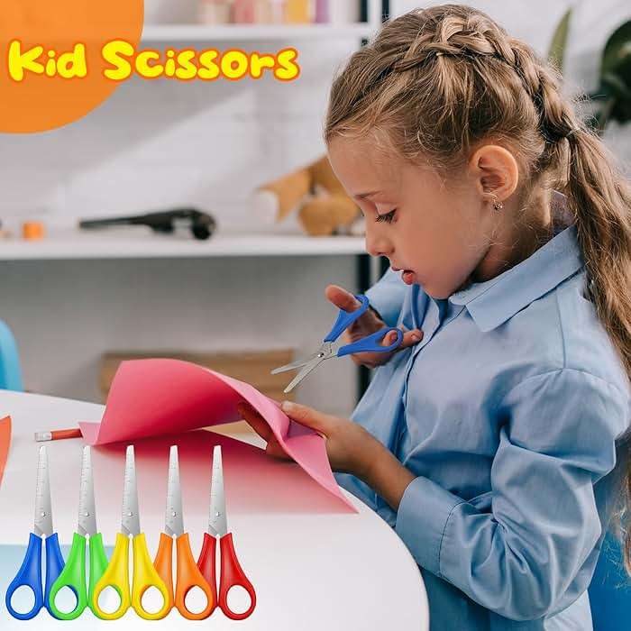 200 Pcs Kids Scissors Bulk - 5'' Student Safety Scissors, Stainless Steel, Blunt Tip, For School, Office & Craft Projects - Image 5
