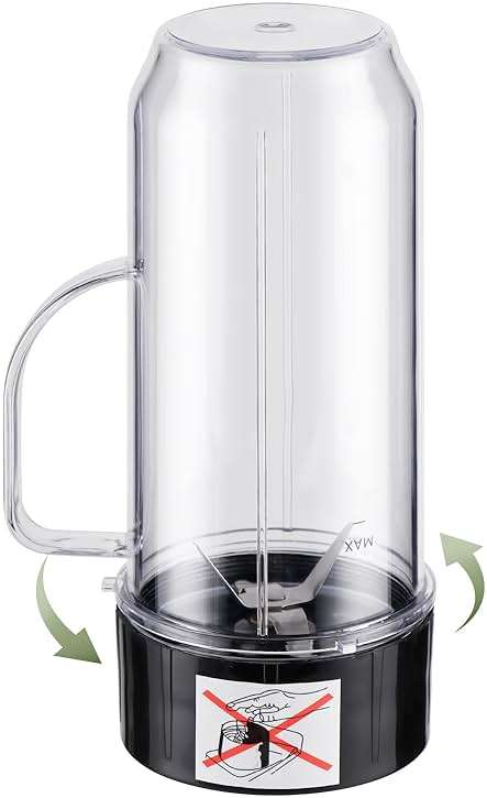 Equust 4-piece Tall 22oz Mug Cups with Flip-Top To-Go Lids Replacement Parts Compatible with 250W Magic Bullet Blender Cups MB1001 - Image 7