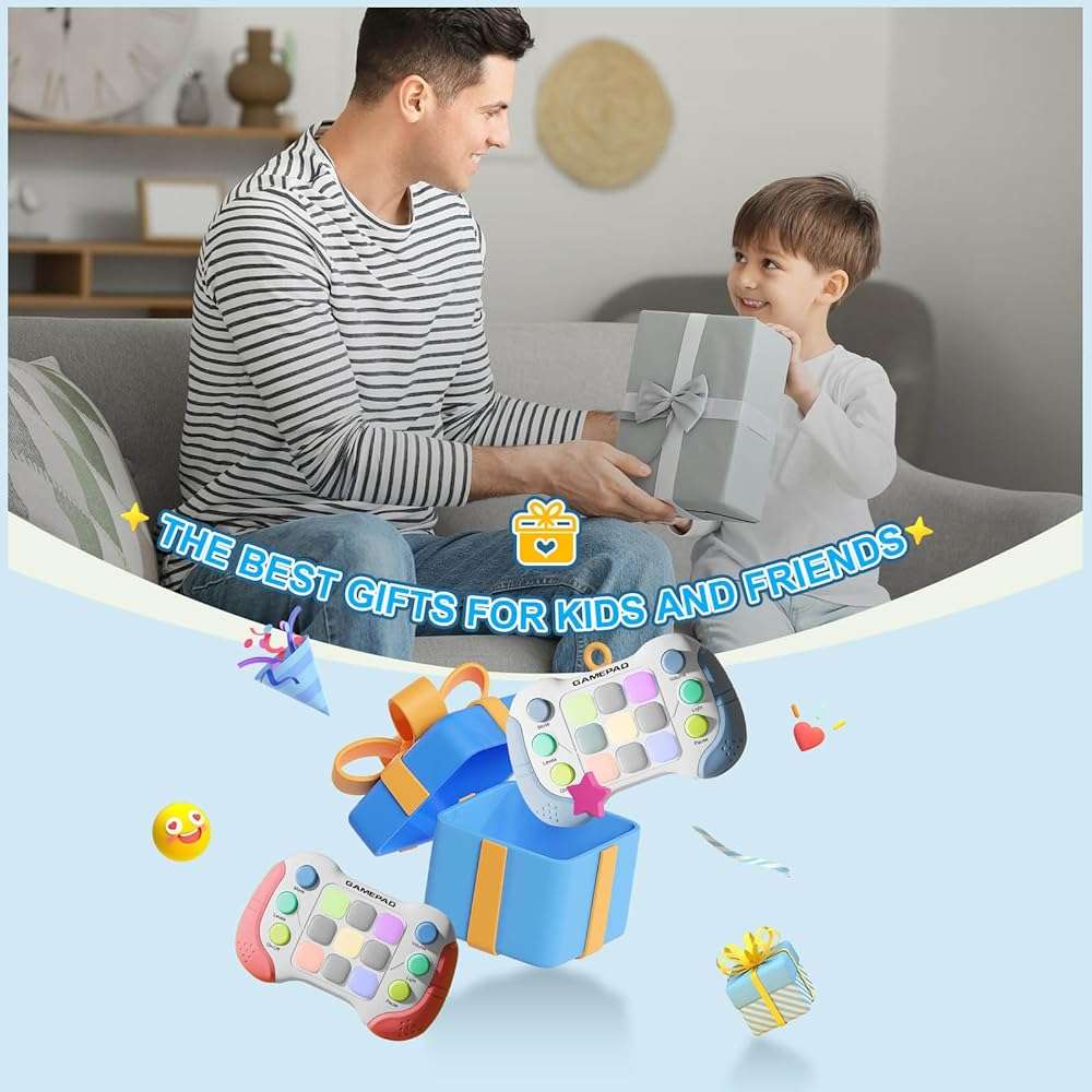 YouJabz Upgraded Flashing Handheld Game for Kids, Fast Push Fidget Game Toy, Quick Push Light Up Fidget Electronic Console for Teens, Birthday Gifts for 3-12 Year Old Boys Girls - Image 5