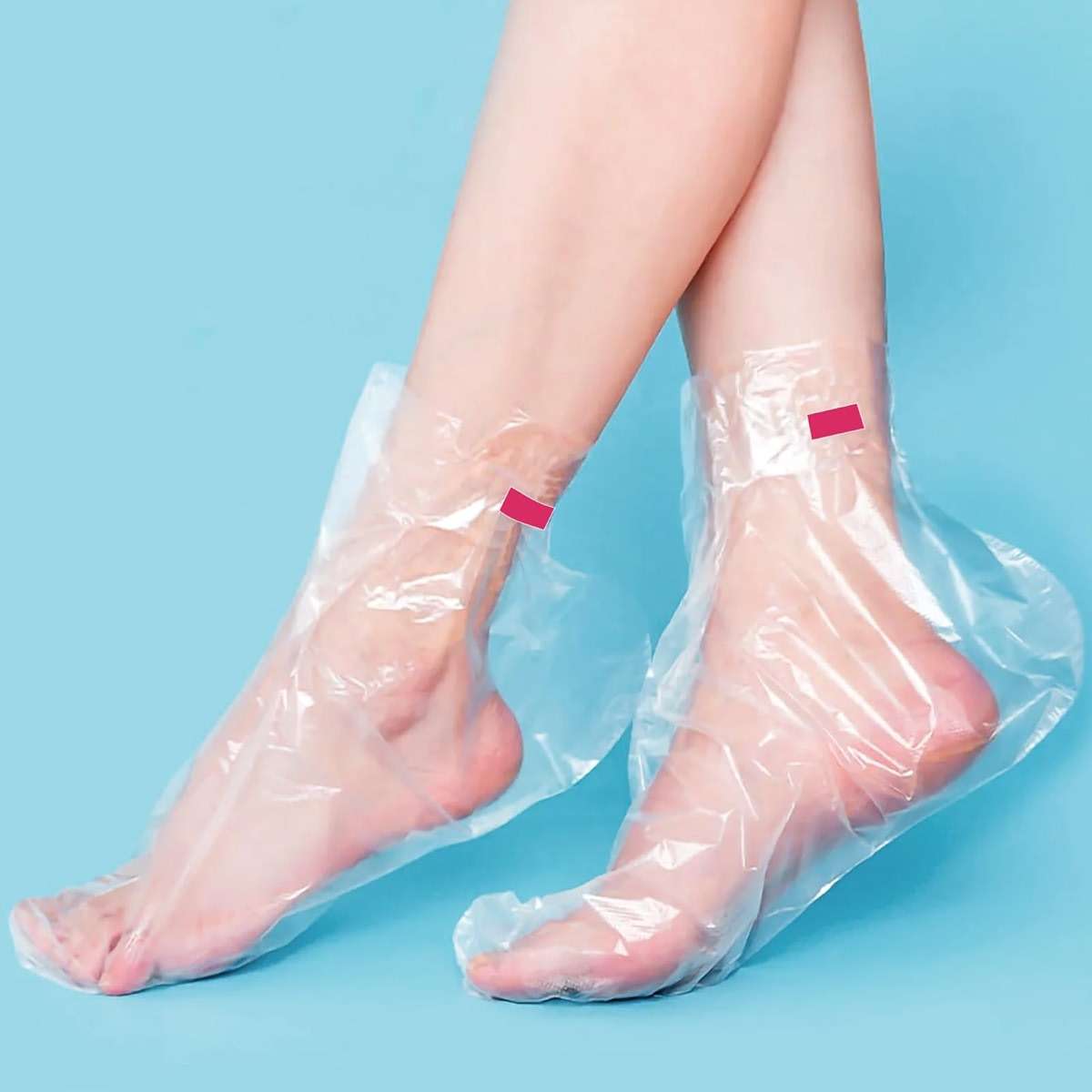 200pcs Paraffin Wax Bath Liners, Plastic Foot Covers with 200 Stickers Disposable Plastic Gloves for Hair Coloring,Pedicure Liners Supplies - Image 7