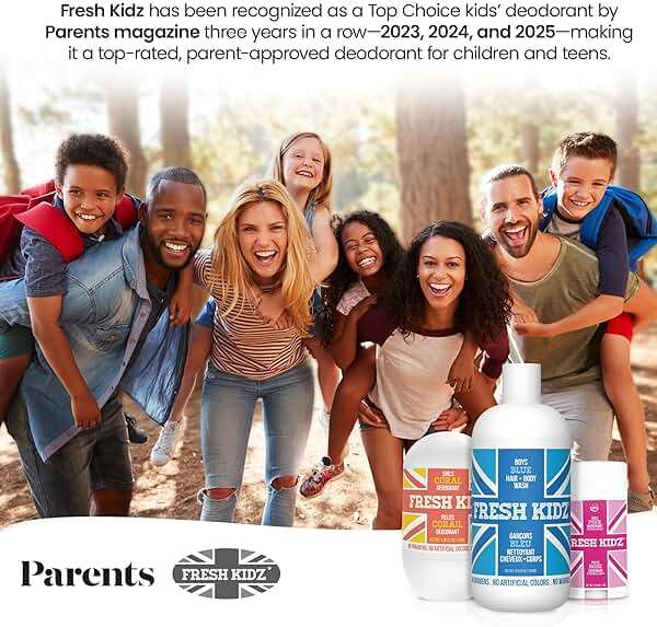 Fresh Kidz Hair & Body Wash 16.9 fl.oz. and 2 Roll On Deodorants 1.86 fl.oz. for Kids and Teens - Boys "Red" Set - Image 3