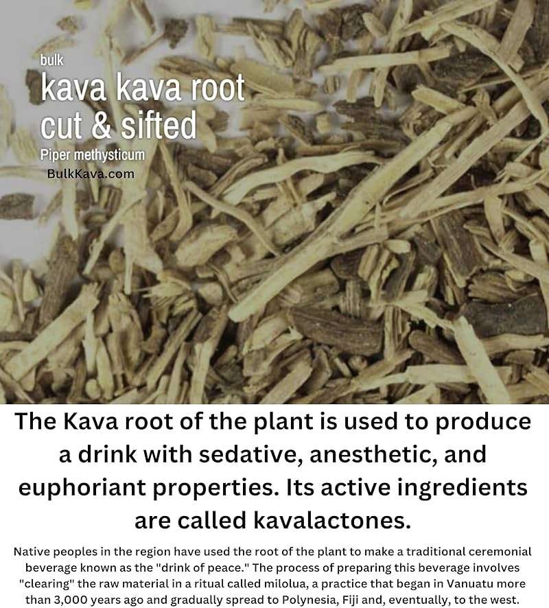 Kava Kava Roots Cut and Sifted 1 Lb (453 G) Kava Roots is an exotic and beneficial plant - Image 2
