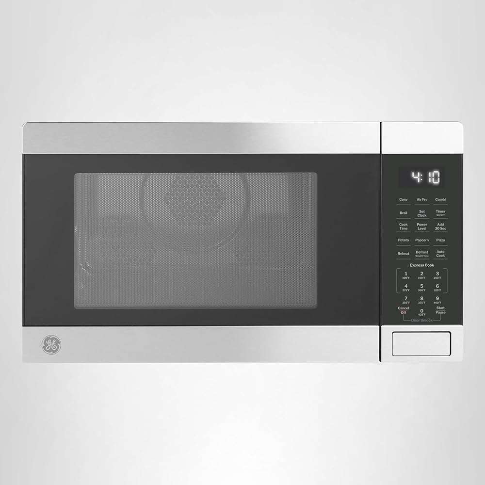 GE 4-in-1 Countertop Microwave Oven, 1.0 Cu Ft, 1050W Convection Microwave with Air Fry & Broil, Compact and Quiet, Stainless Steel, Ideal for Apartments, Dorms & Offices, GCST10A1WSS - Image 8