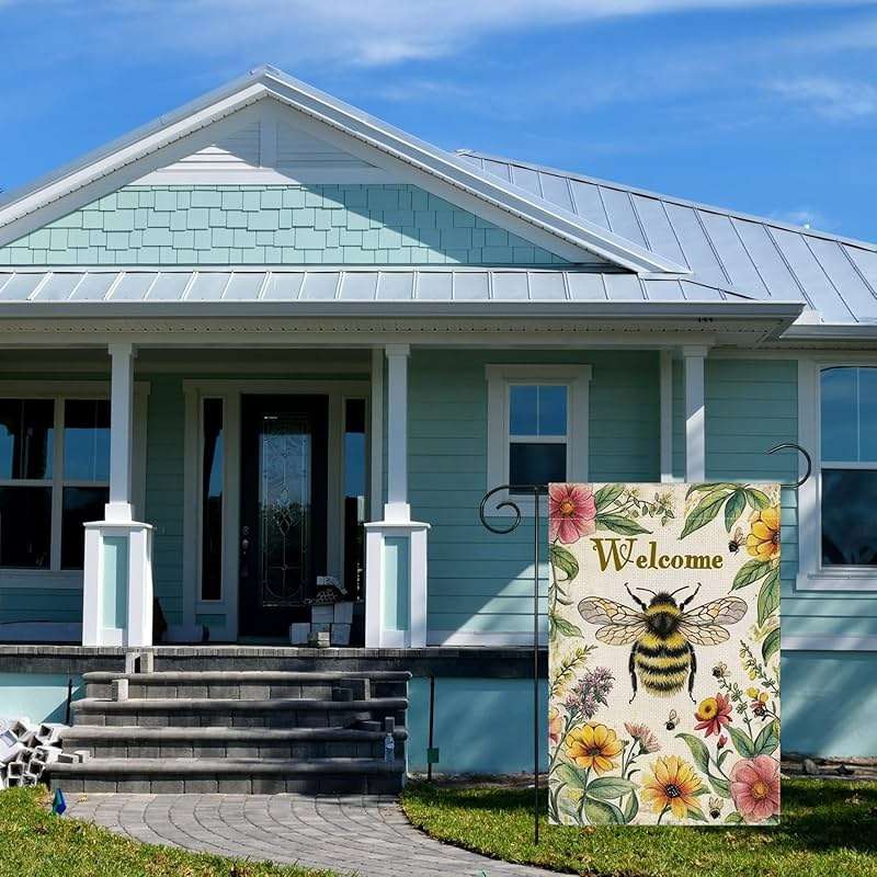 YBHWOGI Summer Floral Garden Flag 12x18 Inch Double Sided Colorful Flowers Yard Flag Welcome Garden Flag for Outside, Patio, Porch, Lawn and Farmhouse - Image 4