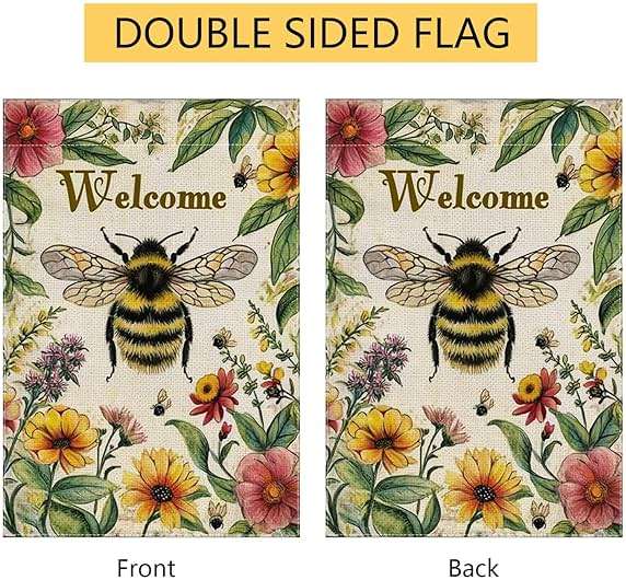 YBHWOGI Summer Floral Garden Flag 12x18 Inch Double Sided Colorful Flowers Yard Flag Welcome Garden Flag for Outside, Patio, Porch, Lawn and Farmhouse - Image 6
