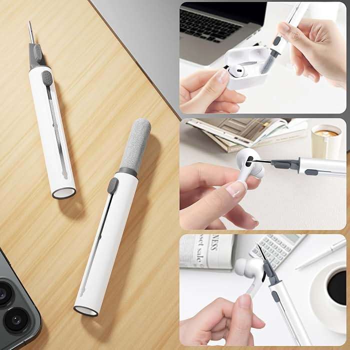 MOLOVA AirPod Pro Case Cover with Cleaner Kit, Soft Silicone Cover for AirPods Pro Case 2nd/1st Comes with Keychain for Women Men,Suitable Cases for Airpods Pro 2nd Generation Case and 1st-Denim Blue - Image 5