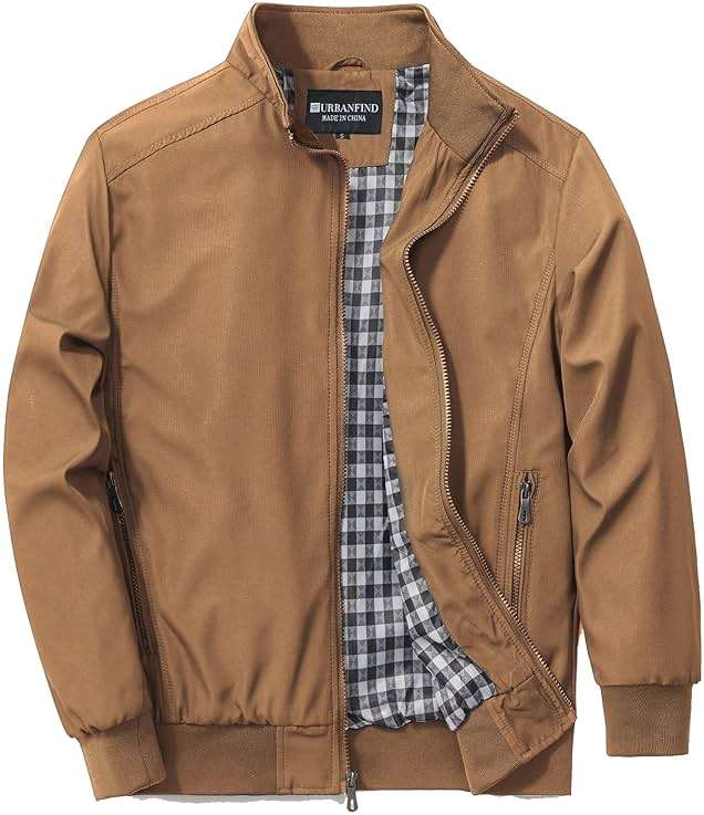 URBANFIND Men's Sports Shell Jacket Lightweight Windbreaker Outdoor Recreation Coat - Image 1