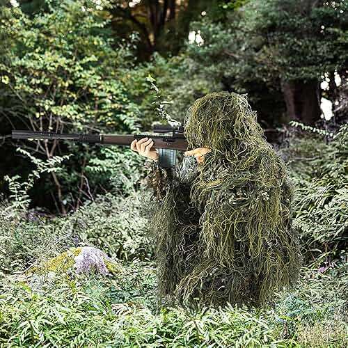 Ghillie Suit Gilly Hunting Suits Pants 3D Leaf Camo Camouflage Coveralls Youth Adult Lightweight Clothes for - Image 6