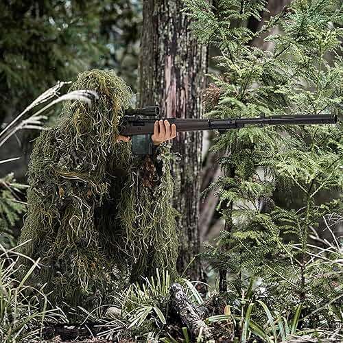 Ghillie Suit Gilly Hunting Suits Pants 3D Leaf Camo Camouflage Coveralls Youth Adult Lightweight Clothes for - Image 8