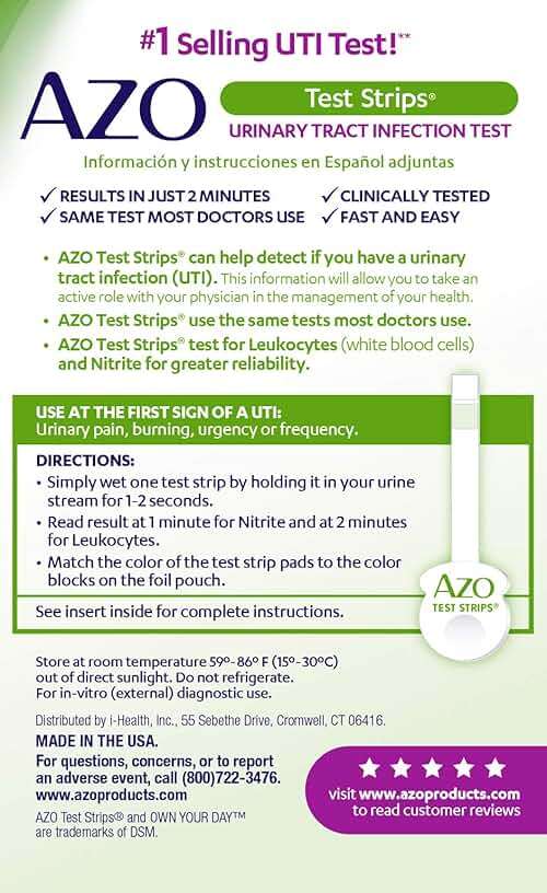 AZO Dual Protection Urinary & Vaginal Probiotic 30ct + UTI Test Strips 3ct - Image 6