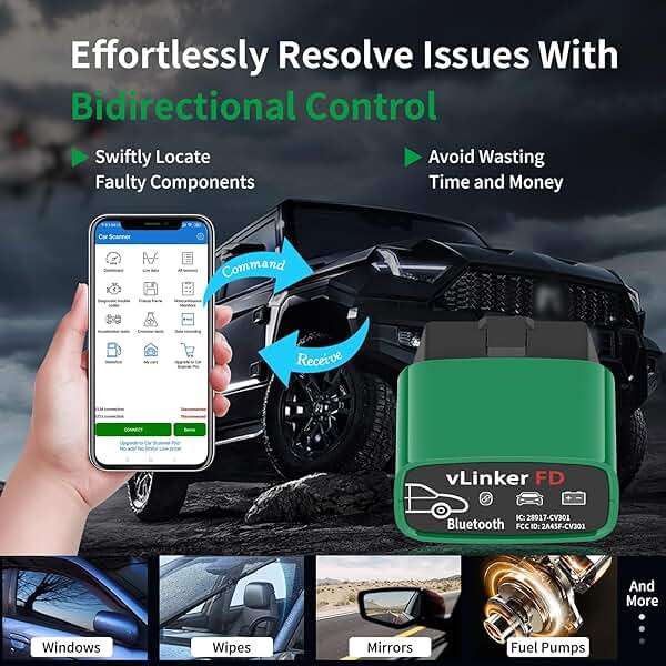 VGATE vLinker FD Bluetooth OBD2 Scanner Diagnostic Tool, Car Code Readers & Scan Tools for Android & Windows (Not iOS), Wireless OBD2 Adapter Auto All System Diagnostic to Check Engine Light - Image 4