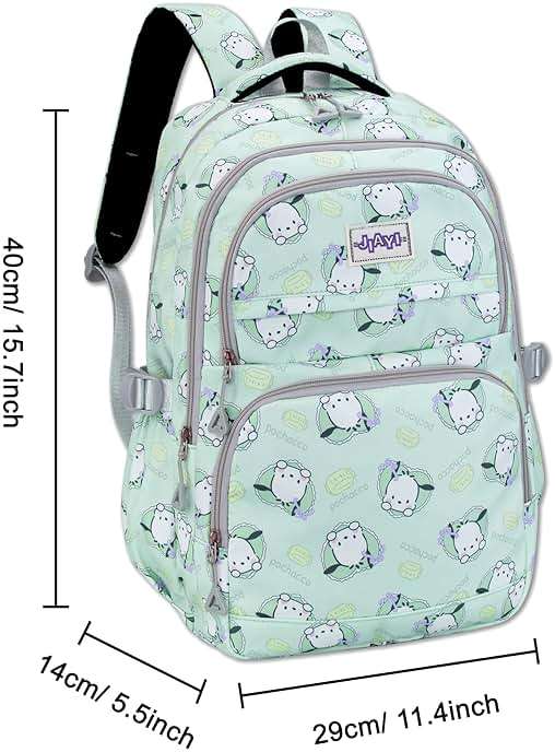 Roffatide Anime Pochacco All Over Print Large Capacity Casual Backpack Laptop Backpack Travel Hiking Rucksack Bike Backpack Blue - Image 3