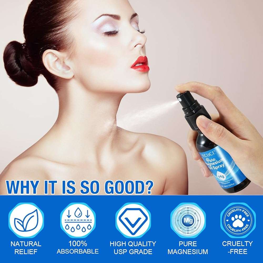 Pure Magnesium Oil Spray,Topical Spray-Made with Concentrated Pure Magnesium Chloride Oil 4 fl oz - Image 5