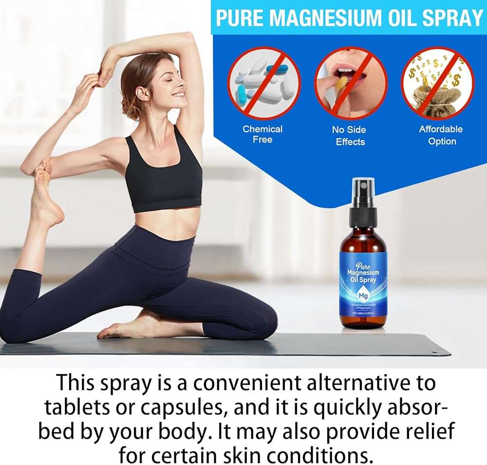 Pure Magnesium Oil Spray,Topical Spray-Made with Concentrated Pure Magnesium Chloride Oil 4 fl oz - Image 8