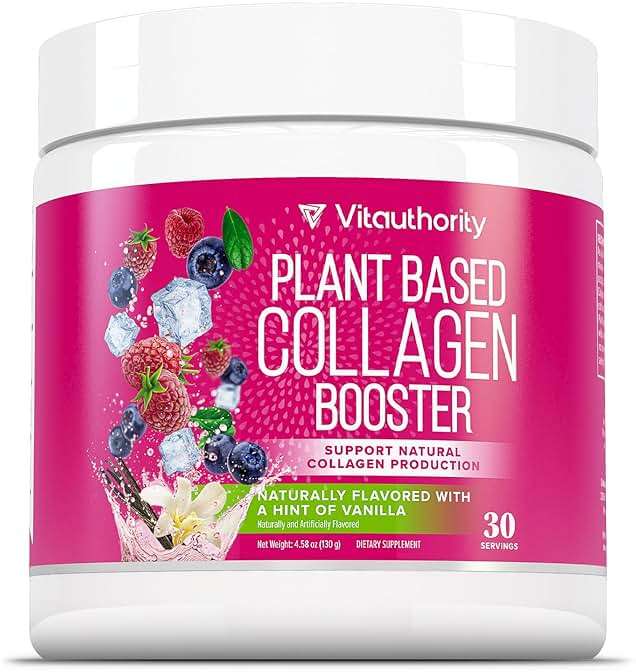 Vitauthority Vegan Collagen Powder for Women - Plant Based Collagen Supplement for Women with Proprietary Vegan Hair Skin and Nails Vitamins - Vegetarian Collagen Powder with Hyaluronic Acid - Image 1