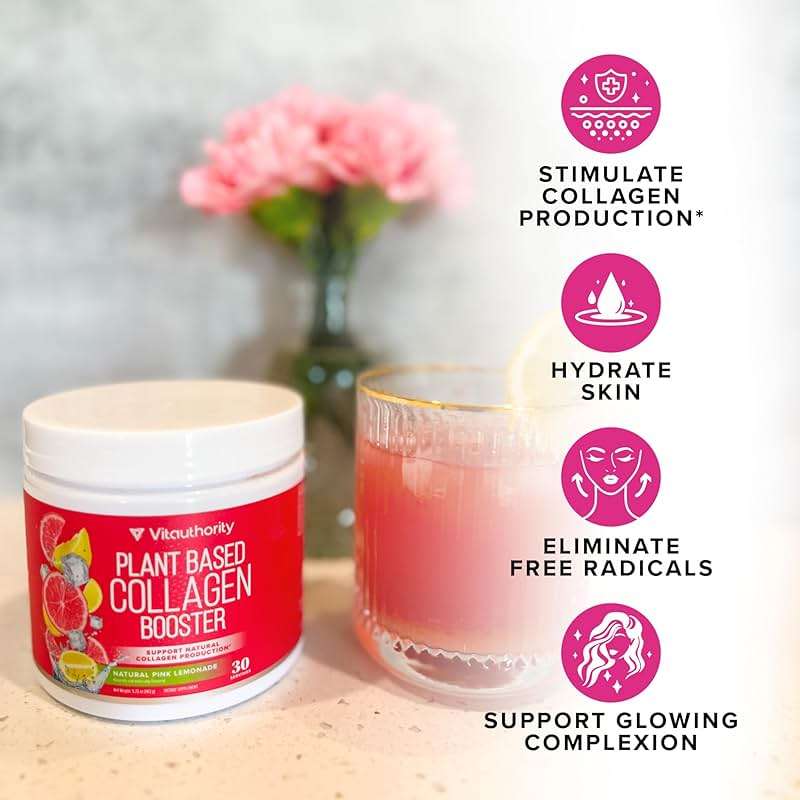 Vitauthority Vegan Collagen Powder for Women - Plant Based Collagen Supplement for Women with Proprietary Vegan Hair Skin and Nails Vitamins - Vegetarian Collagen Powder with Hyaluronic Acid - Image 3
